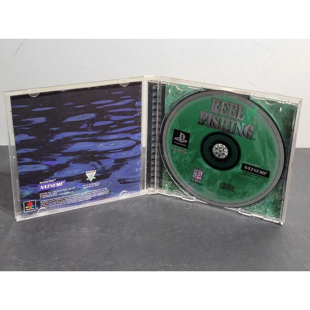 Reel Fishing Sony PlayStation 1 PS1 Natsume Sports Game Tested SLUS-00440